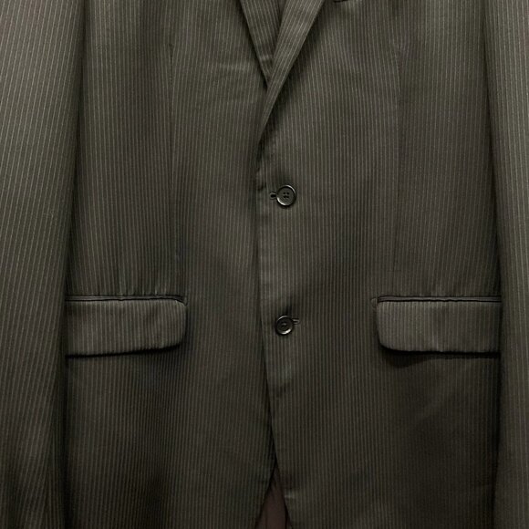 DKNY Macys Men’s Store Black Striped Two Bottoms Blazer Size 42L - Picture 4 of 9